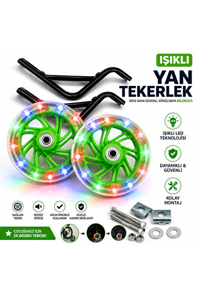 Genel Markalar çocuk bisikleti ışıklı yan tekerlek 16 jant