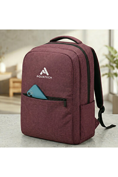 ForWhat Protected Notebook Backpack with Burgundy Interior Compartment for Of...