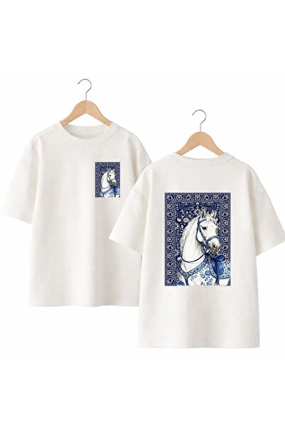 playwear Table Horse Back and Front Chest Printed 100% Cotton Oversize Loose ...