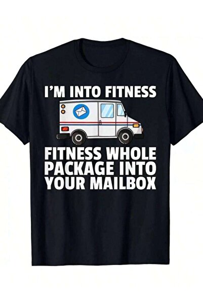 45 BPM تي شيرت برسومات مضحكة بعبارة "I'm Into Fitness Mailbox"، قميص مريح 100...