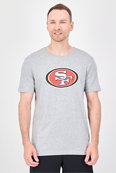 NFL Men Sportswear Fit Short Sleeve Baseball T-Shirt, Grey Heather
