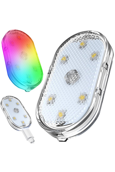 Ayawaska Lampa LED auto RGB interior, iluminare ambientala wireless, cu acumu...