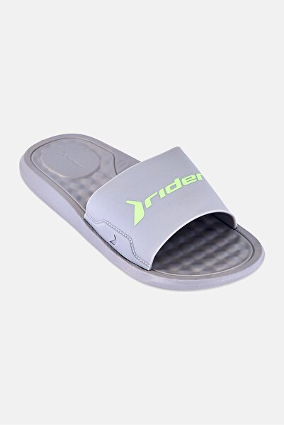 Rider Men Brand Logo Slip On Slides, Grey