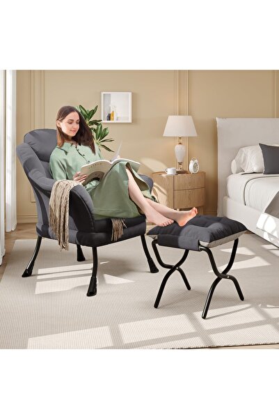Garvee Ergonomic and Comfortable Lounge Chair with Folding Ottoman - Armrests...