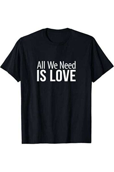 KYMC07 تي شيرت برقبة دائرية من القطن القابل للتنفس مطبوع عليه All We Need Is ...