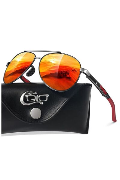CGID Ochelari de soare polarizați GA61 din aliaj de aluminiu premium, model p...