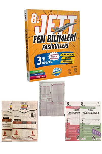 Ünlüler Karması 8. SINIF JETT FEN BİLİMLERİ FASİKÜL + KAFA DENGİ DENEME + OPT...