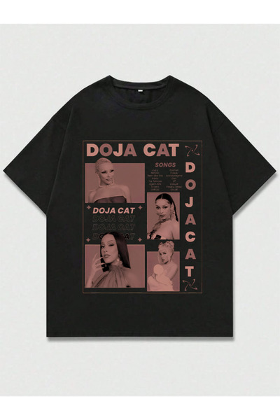 MAGORS Doja Cat majica sa printom, unisex, oversize kroj, 100% pamuk, okrugli...