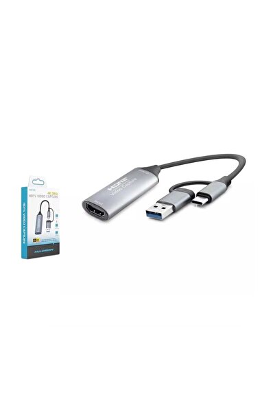 HADRON Hdx7856 HDMI Video Capture Type-C+Usb3.0 4K 30Hz Gray