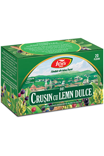 Fares Ceai Crușin cu Lemn Dulce D81, 20 plicuri – Tranzit intestinal rapid și...