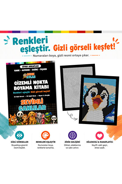 RenkAtlas Mysterious Dot Coloring Book: Cute Creatures