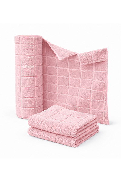 PUREZA Pembe Rulo Mikrofiber Temizlik Bezi 30X30 cm 20'li- Mutfak, Banyo, Cam...