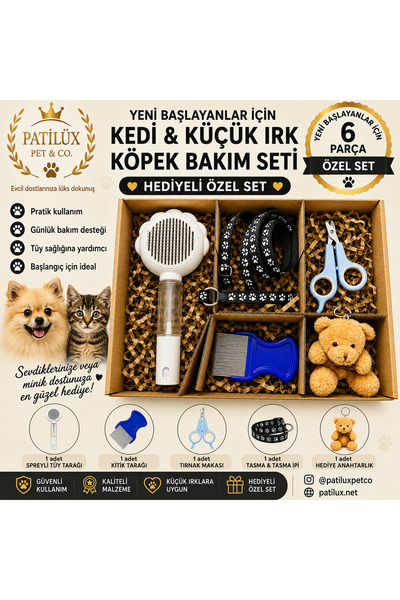 Kedi ve Küçük Irk Köpekler İçin Yeni Başlangıç Bakım Seti