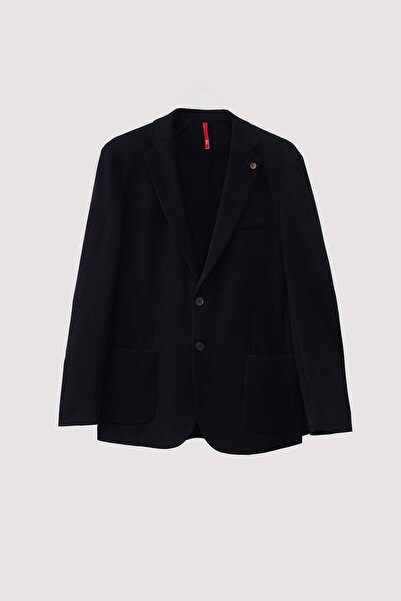 Damat Slim Fit Lacivert Dokulu Active / Lyocell Kumaş Ceket