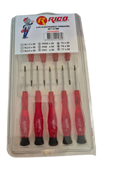 Rico Saatçi Tornavida Takımı Seti Ve Torx Set 9 Parça rc0059