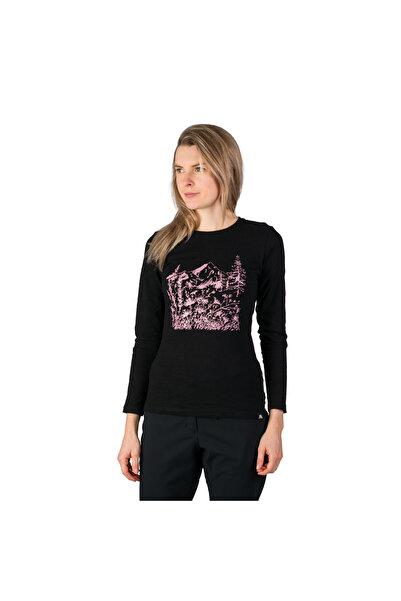 NORTHFINDER TR-6072OR tricou de damă din bumbac organic slub MAYT, Negru