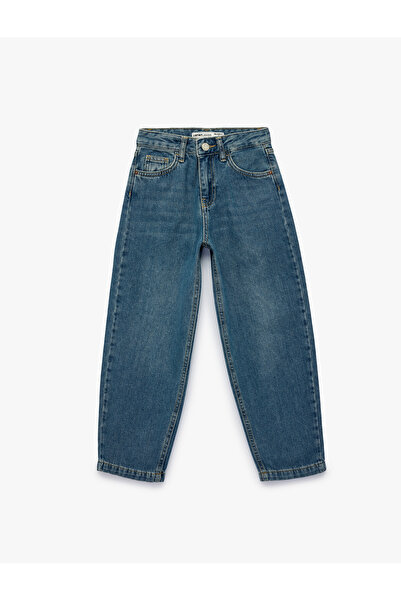 Koton Pantaloni cu talie ajustabilă elastică bumbac bucăți cu buzunare denim