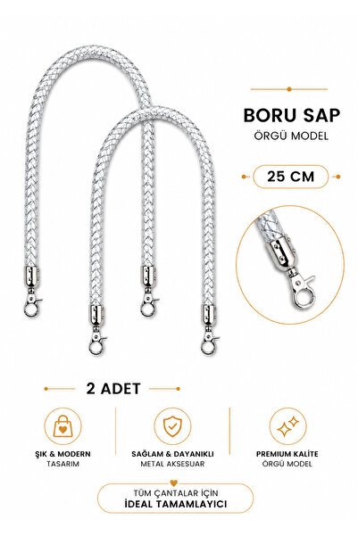 vollen yarn Πλεκτό μοντέλο λαβή τσάντας 25 εκ. 1 ζευγάρι (2 τεμάχια) Μεταλλικ...
