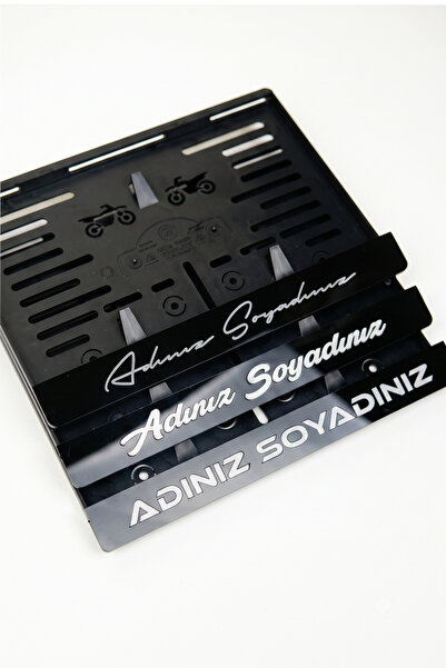 GİZEM SHOP İsme Özel Lazer Kesim Piano Black Pleksi Motor Plakalık Kişiye Öze...