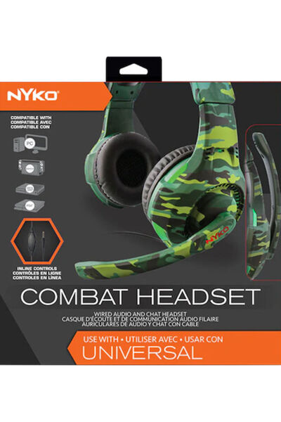 Nyko Ακουστικά Gaming Τύπου Combat Over-Ear με Συνδεσιμότητα 3.5 χιλιοστών, Π...