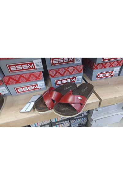 Esem Comfort Women's Genuine Leather Look Orthopedic Cross-Strapped Daily Sli...