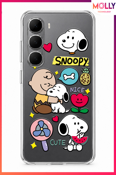 Molly Transparent Cuddle Time Pattern Silicone Case for Infinix Hot 60İ 4g