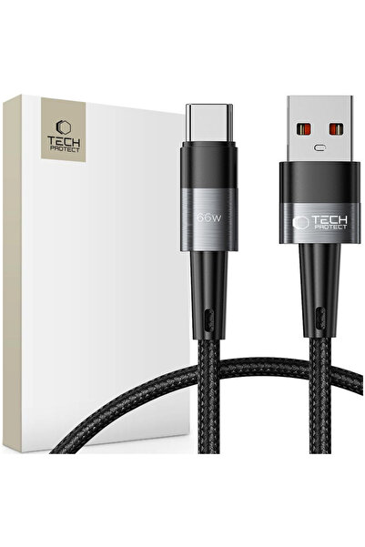 Tech-Protect Cablu de încărcare USB-C 66W 6A 25cm pentru laptopuri și telefoane