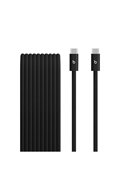 Beats MHX64EE/A USB-C σε USB-C Πλεγμένο Καλώδιο Δεδομένων, 240W, 3 μ., Μαύρο