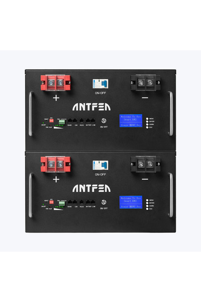 Antfea 51.2V 200Ah LiFePO4 Rack Batarya 2 Adet - 20.48 kWh