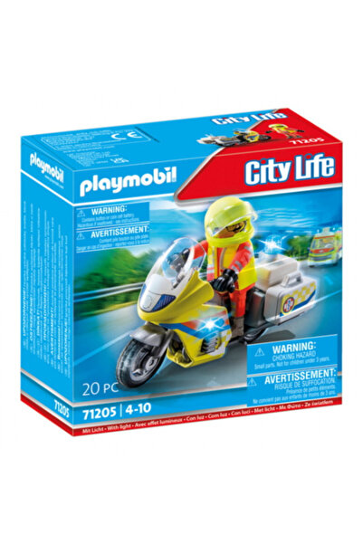 Playmobil Διασώστης με μοτοσικλέτα (71205)