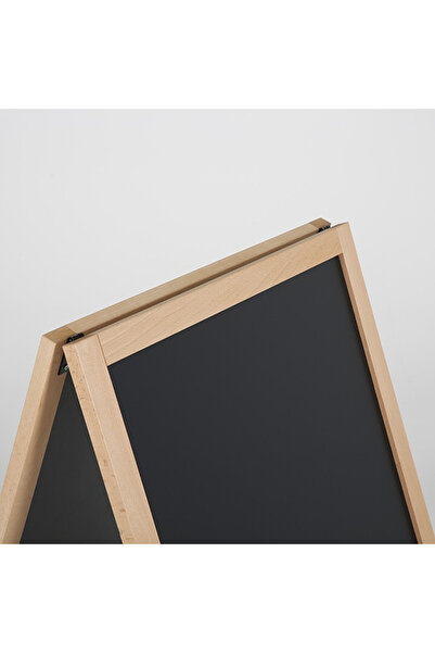reklam etkisi Yazı Tahtası Ahşap A Pano Naturel 60x120 cm - Dış Mekan Kaldırım Reklam Panosu