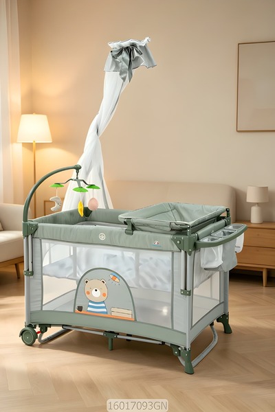 Trendbaby سرير وساحة لعب أطفال متنقلة مع ناموسية من Trend Baby & Trend Kids