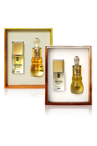 Ajmal Amber In Love & Wood In Love Set | EDP & Perfume Oil Bundle