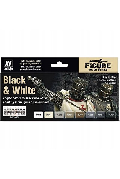 Vallejo : 70.151 - Culoare Model Color - Figurină - Alb-negru (8 X 18 ml)