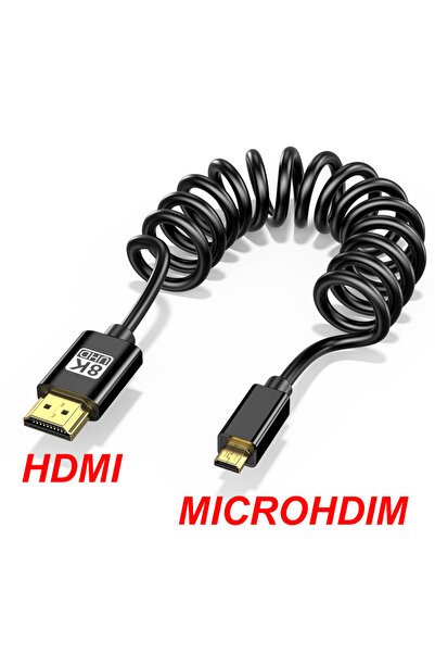 Choice1 كابل MICROHDMI 1M 8K@60HZ UHD عالي السرعة متوافق مع HDMI، سلك ملفوف ص...