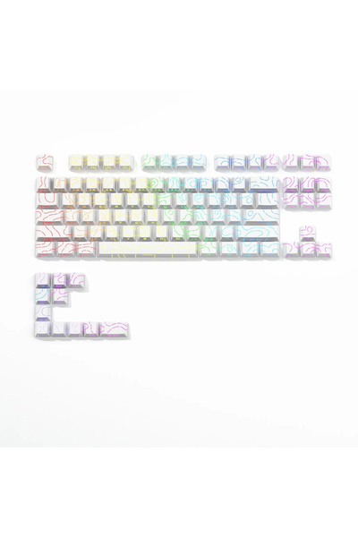 Choice17 97White 2026 Line Gradient Side Shine Through Keycaps Cherry Profile...
