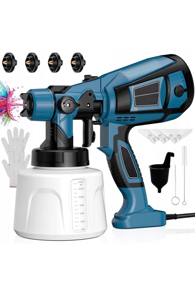 bedee Pulverizator electric de vopsea / Pistol de vopsit 1400ml 850W + 4 duze