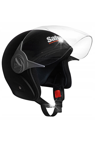 SAFEBET Cască de motocicletă deschisă, pentru quad, scuter, kart, buggy, luci...