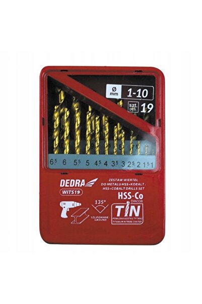 Dedra-Polonia Dedra Set de burghie HSS pentru metal 19 piese Wits19