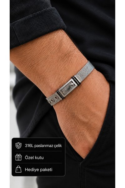 HER ŞEY NOTA www.herseynota.com 316L Stainless Steel Mesh Chain Modern Men's ...