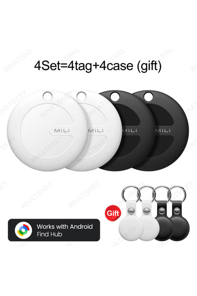 Choice1 Bk-2set-Wh-2set 1-4Pcs MiLi Mitag Go GPS Tracker Google Find My Andro...