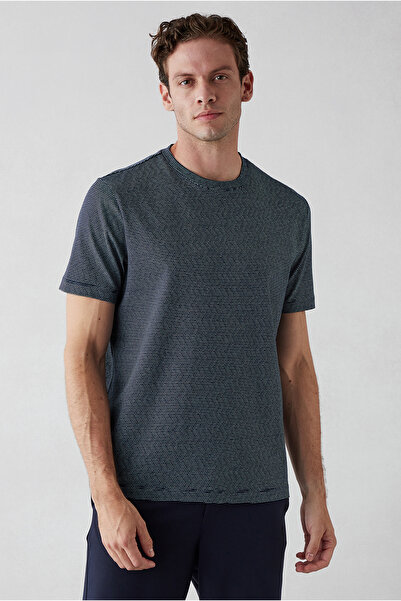 Kiğılı Regular Fit Crew Neck Striped Cotton Tshirt