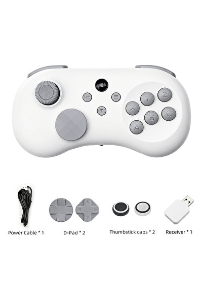 Choice1 White with Receiver Sega Saturn 2-in-1 Controller for Fighting & 3D G...