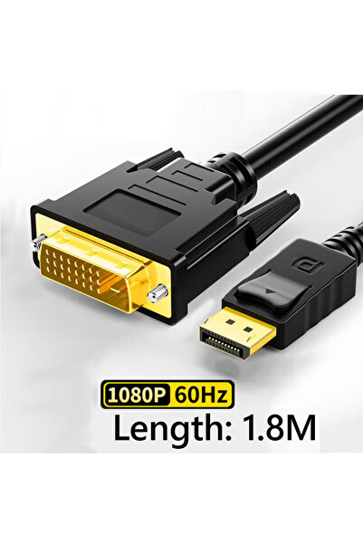 Choice Black 1.8m 1.8M DisplayPort To DVI Cable 0.25M DP To DVI Adapter for D...
