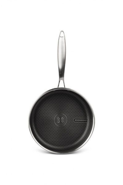 NO BRAND Tigaie adâncă cu capac, antiaderentă, din oțel, 24 cm, pentru inducț...