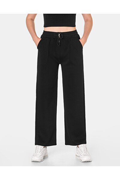NO BRAND Pantaloni largi negri de damă, suedezi, 98281 4XL/5XL