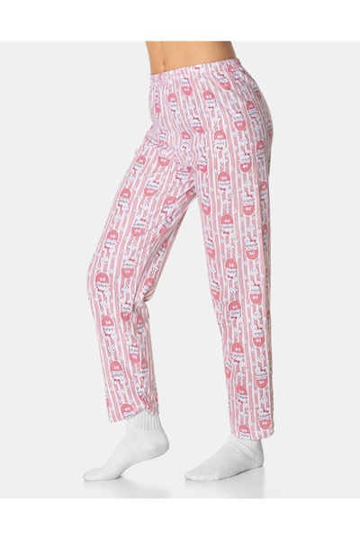 NO BRAND Pijamale damă set bumbac tricou mânecă lungă + pantaloni 10526-02 r m