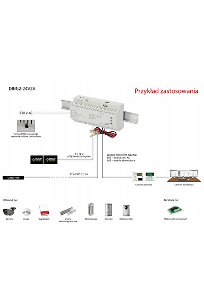 NO BRAND Pulsar Ding2-24V3A 24V CC 3A Sursă de alimentare bufferizată pentru ...