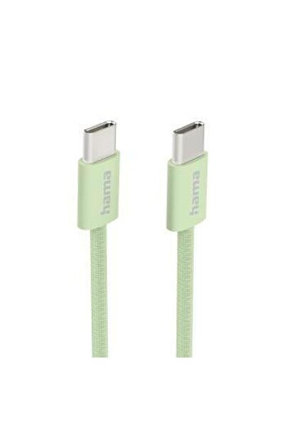 Urage Hama Fabric Charging Cable, USB-C - USB-C, 1 M, Nylon, Green