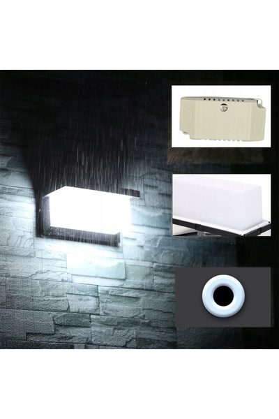 NO BRAND Proiector LED de exterior pentru grădină și garaj, cu senzor de mișc...